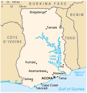 Map of Ghana