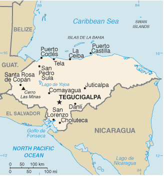 Map of Honduras