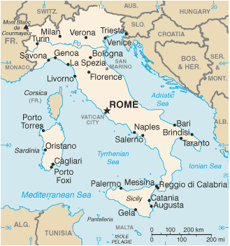 Map of Italy