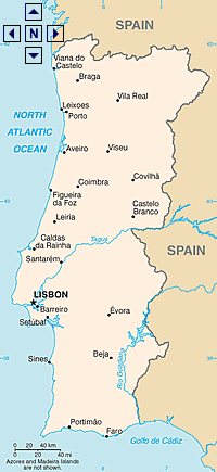 Map of Portugal