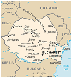 Map of Romania