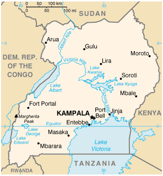 Map of Uganda