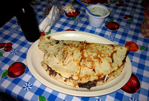 Enjoying a tylayuda in Oaxaca