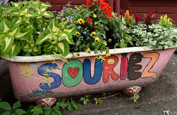 Flowers are a typical Montreal summer sight during festivals.