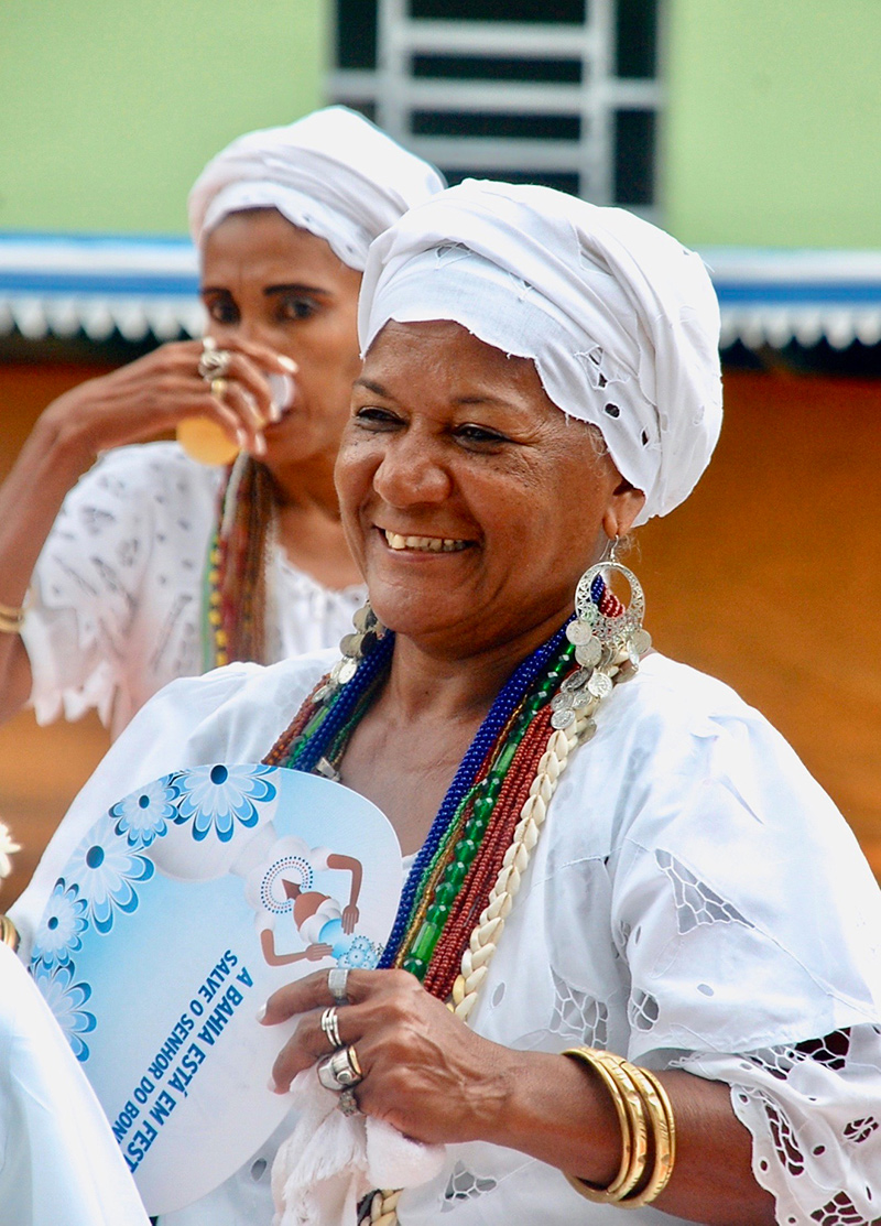 Women in Houses in Salvador de Bahia, Brazil
