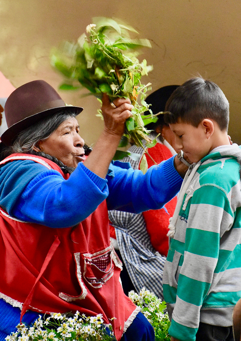 Woman healer in Ecuador