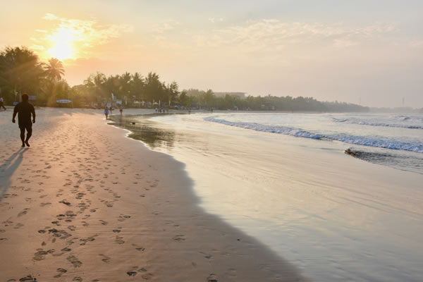 Early morning walk along the beach