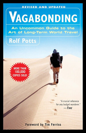Rolf Potts' Vagabonding long-term travel book cover.