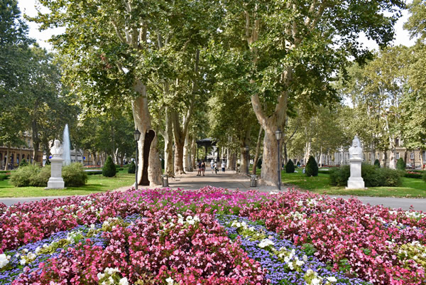 Green Horseshoe Park in Zagreb, Croatia.