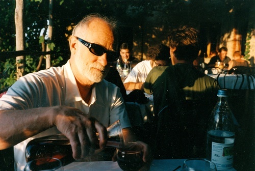 Clay Hubbs enjoying wine in Italy.