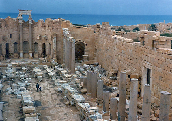 Gregory Hubbs at Leptis Magna in Libya in 1963 with no tourists in sight.