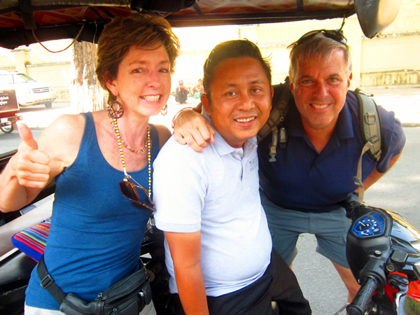SomOn and his tuktuk in Phnom Penh