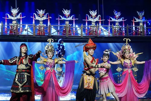 Traditional dancers in China.