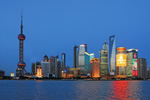 Shanghai at night. Move to China to Work and Live