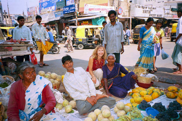 The local markets in India.