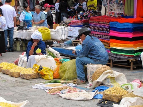 Otavalo Market in the eastern part of Ecuador