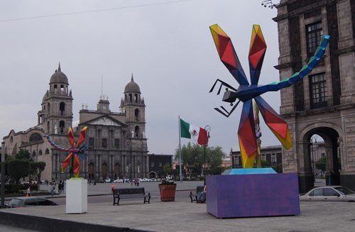 Toluca Square, in the home town where the author lives and works.