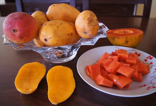 Mangos and papayas