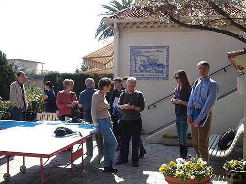 Coffee break at the Institut Francais.