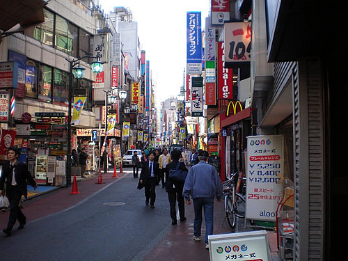 Shopping Street in Tokyo, Japan