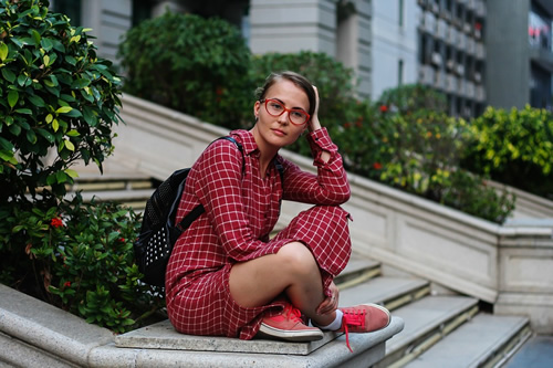 Taking a gap year off abroad a student with a backpack abroad.