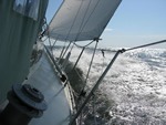 Adventure sailing on a sailboat around the world