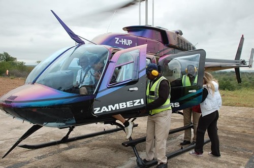 Helicoptor rid in Victoria Falls, Zimbabwe.