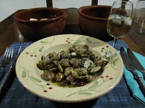 Dish of clams