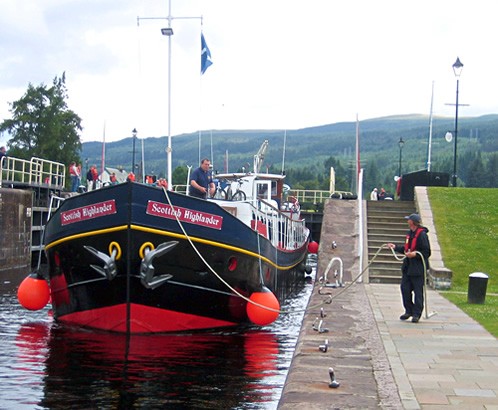 Scottish Highlander Barge in Scotland.