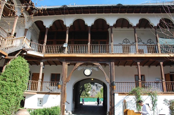 200-year old caravanserai in Bucharest, Romania.