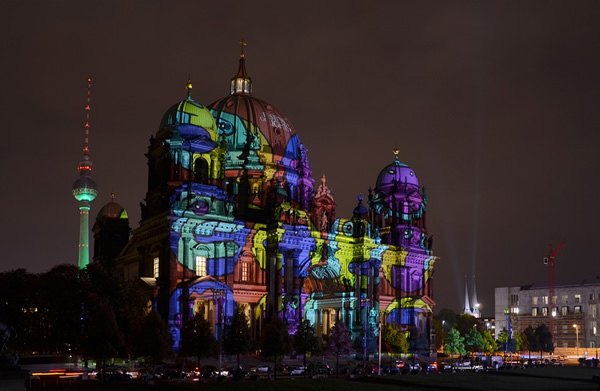 Light show in Berlin.