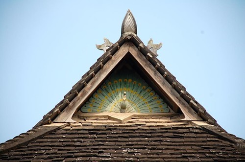 Dai house with peacock