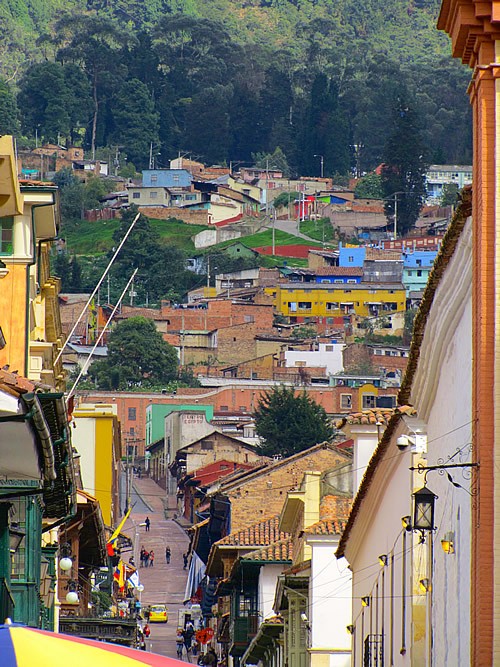 View of a Hilltop in La Candelaria, Bogota