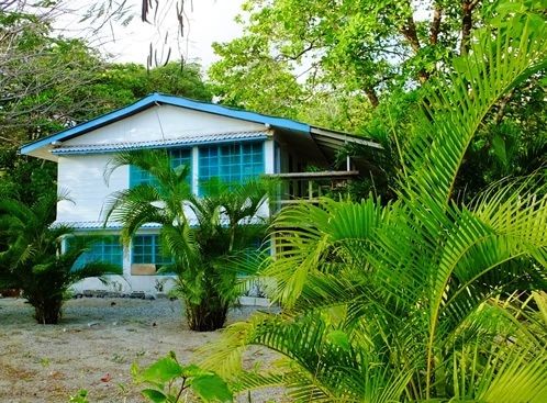 White beach house in Samara