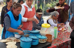 Home-made street food being prepared in Guanajuato.
