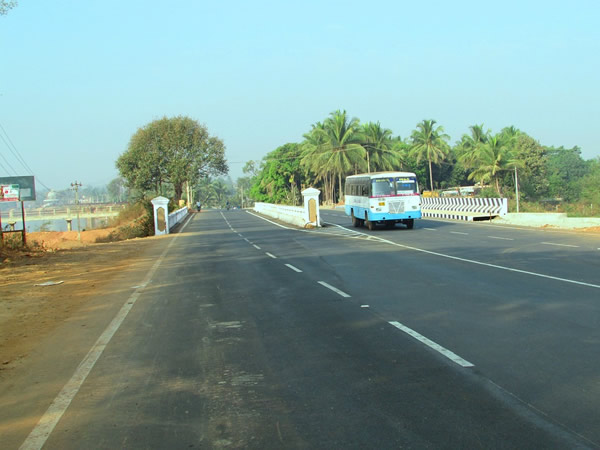 Bus transportation in India.