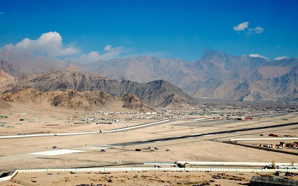 Landscape view of the capital of Ladakh, Leh