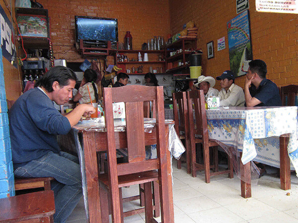 Mexican meal or 'fondita'.