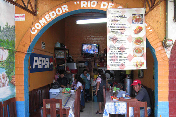 Enjoying authentic food at a Mexican restaurant.