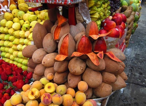 Mamey at a market in Mexico