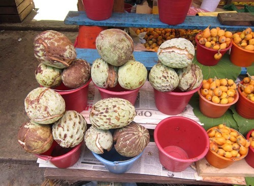 Papausa at a market in Mexico.