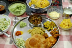 Feasting food in Mumbai, India.