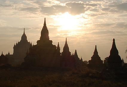 Bagan temple complex in Mayanmar.