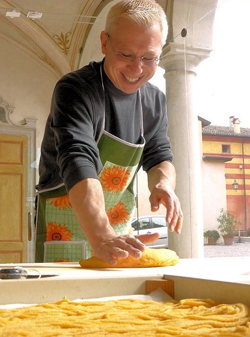 Geting hand making of pasta