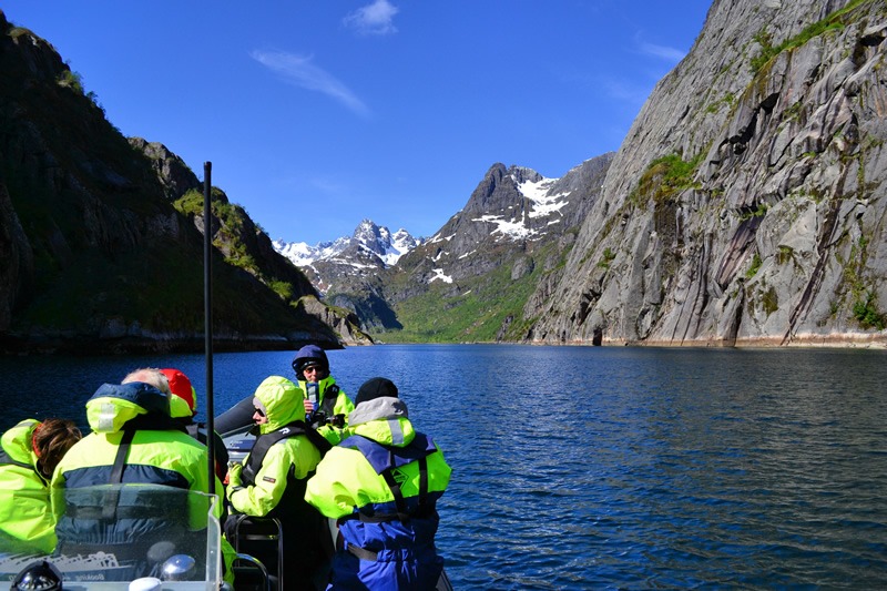 Rib Safari slowing down to take in the scenery in Norway.