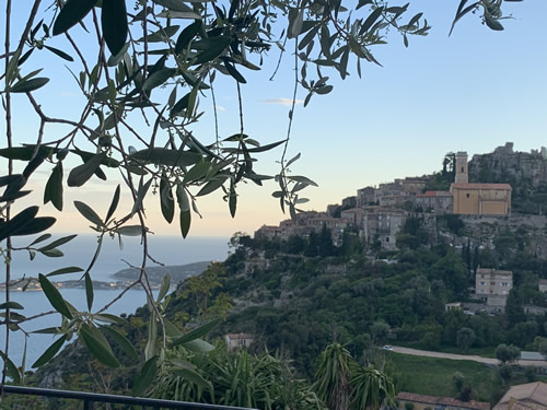 View of Eze on French Riviera in Provence.