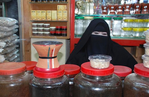 Vendor at Salalah's frankincense souk