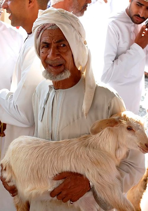 Man with a goat