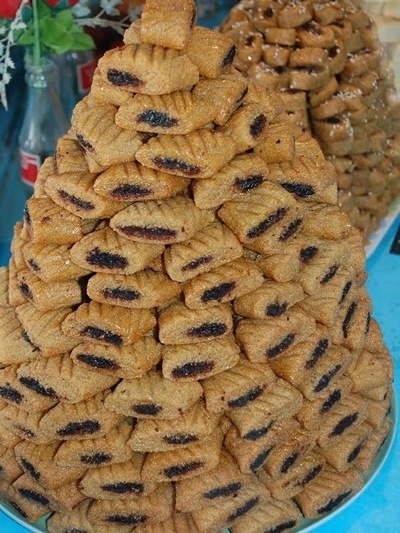 Markrud and sweets in Kairouan.