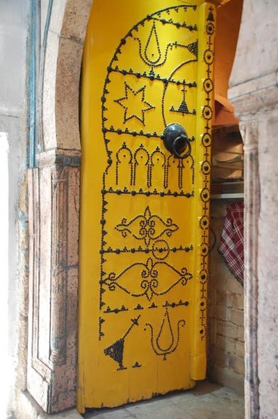 An ancient door in the Medina of Tunis.